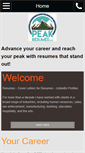Mobile Screenshot of peakresumes.com